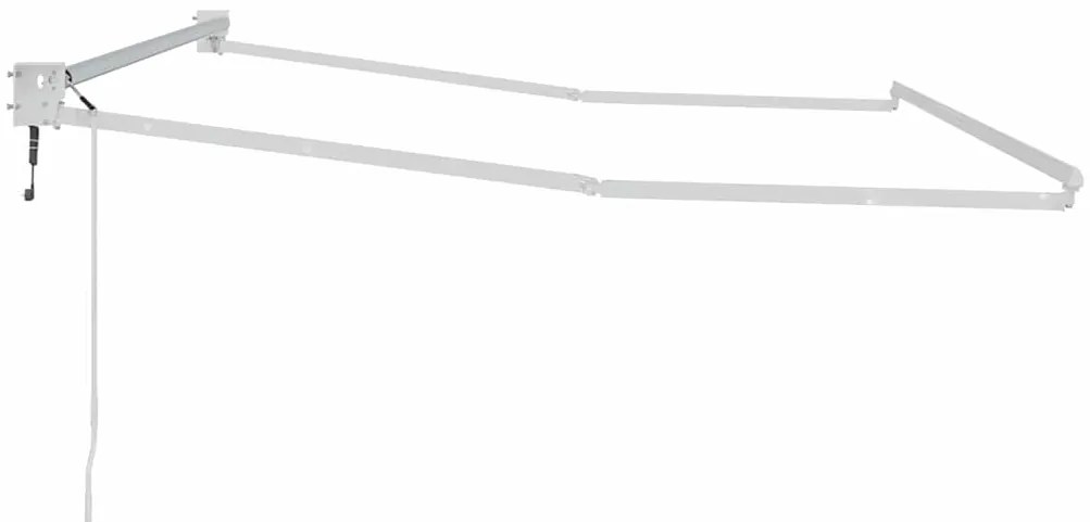 vidaXL Αντιανεμικό Λευκό 3,5 x 2,5 μ Μέταλλο