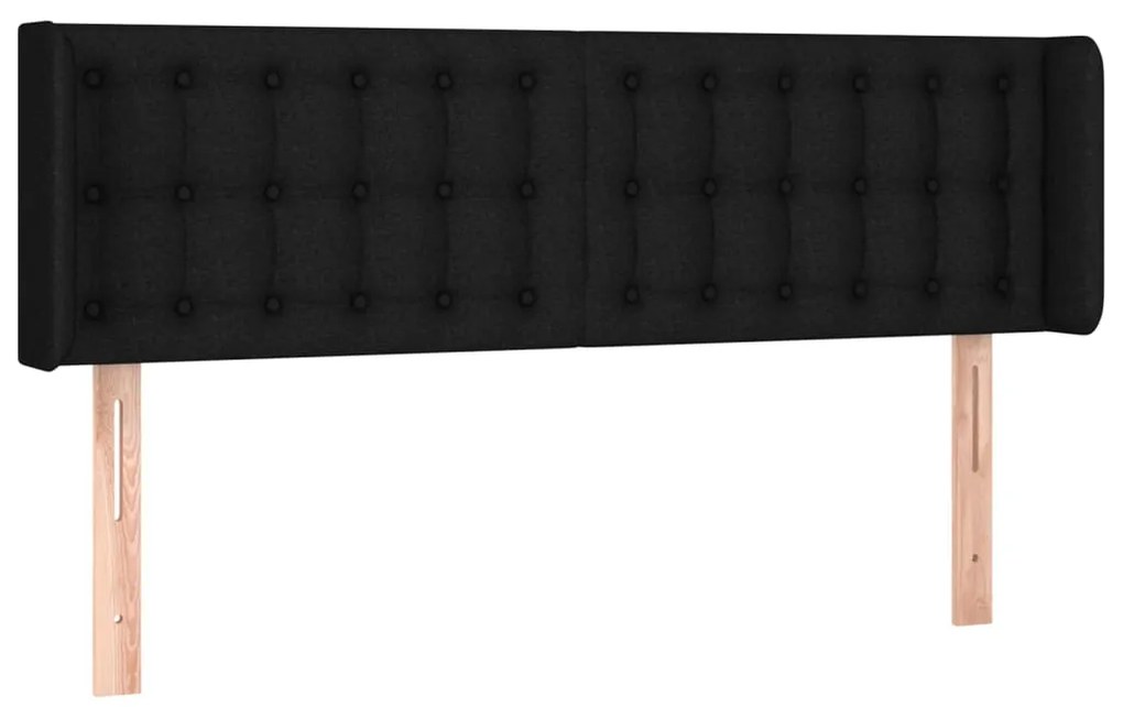 vidaXL Κεφαλάρι με Πτερύγια Μαύρο 147x16x78/88 εκ. Υφασμάτινο