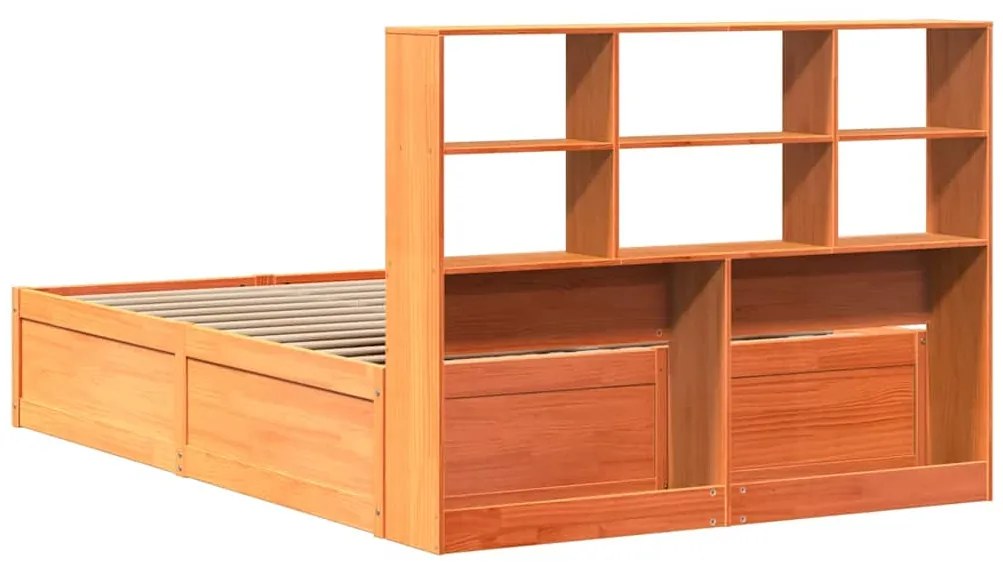 vidaXL Σκελετός Κρεβ. Χωρίς Στρώμα Καφέ Κεριού 160x200 εκ Μασίφ Πεύκο