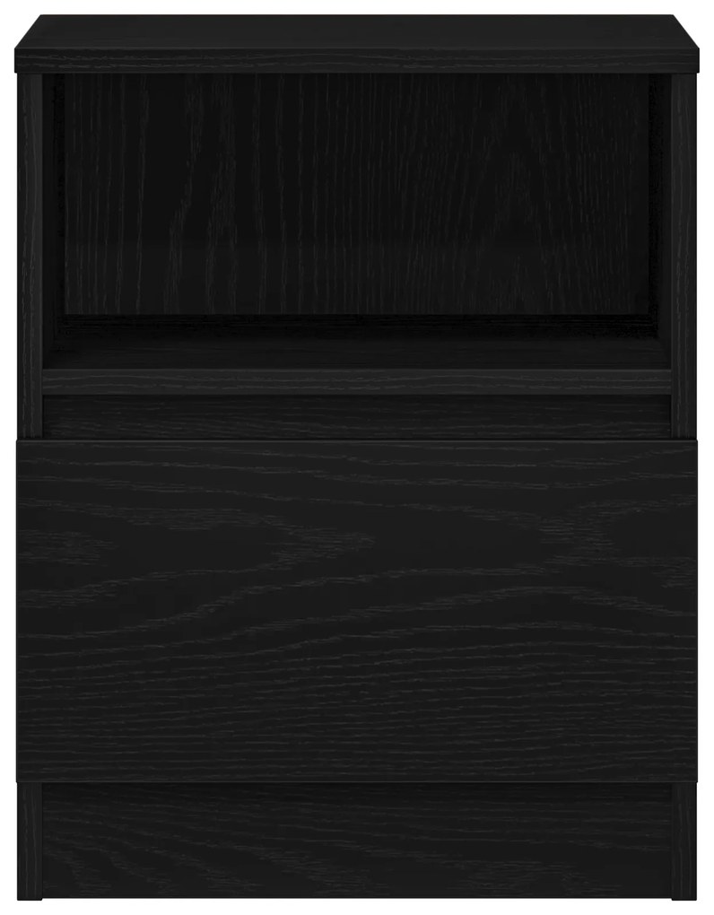 vidaXL Κομοδίνο Μαύρο Δρυς 40x40x50 εκ από Ξύλο