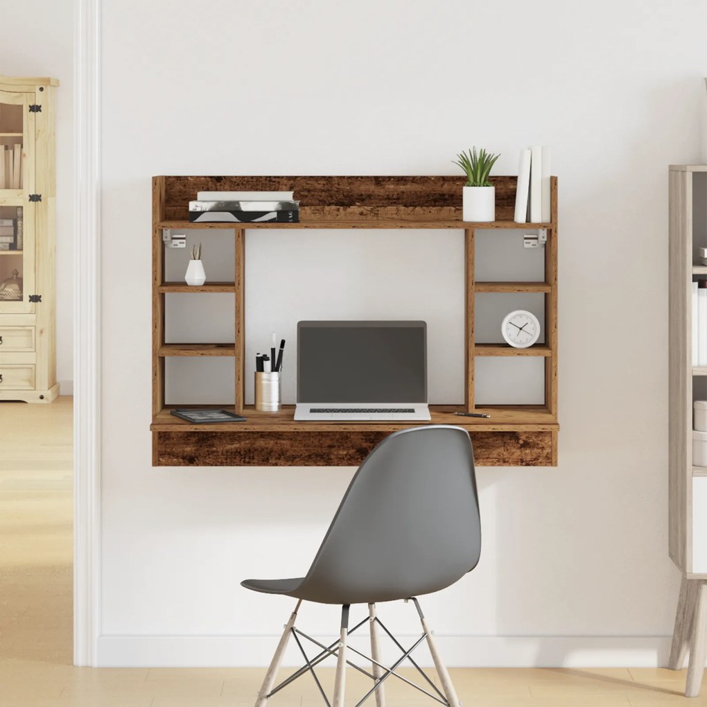 vidaXL Επιτοίχιο Γραφείο από Παλιό Ξύλο 105x48x75 εκ. Επεξεργασμένο Ξύλο