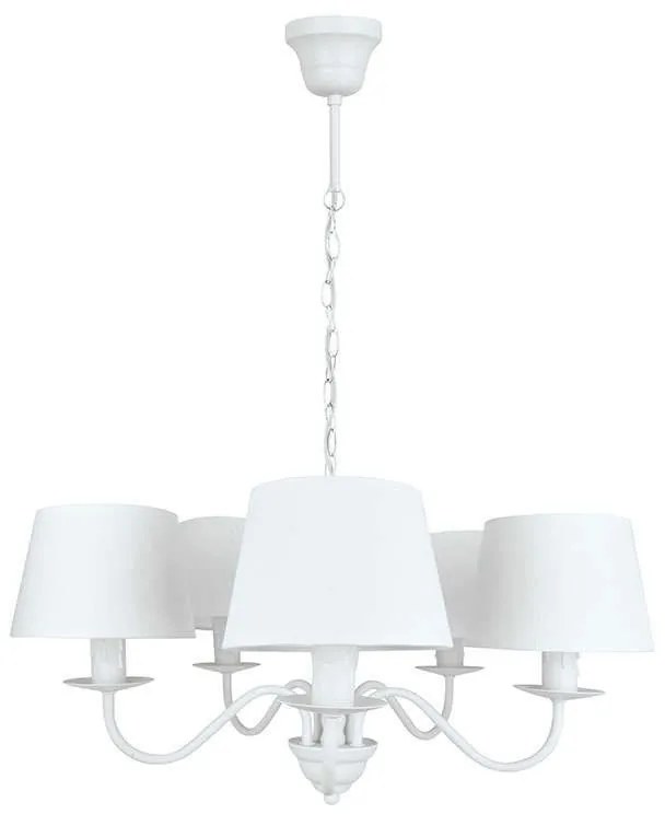 Φωτιστικό Οροφής Reanna 4138800 White Viokef Metal, Fabric