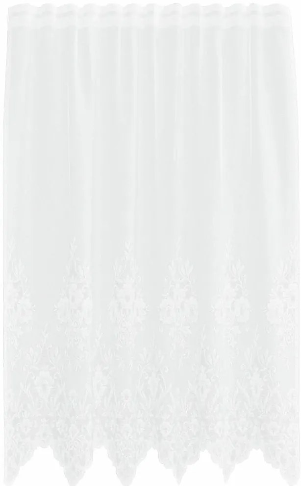 vidaXL Κουρτίνες με κουρτίνες Floral Λευκό 150 x 180 cm Πολυεστέρας