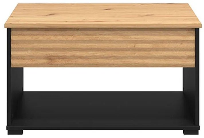 Τραπεζάκι Σαλονιού Taranto Μαύρο - Artisan 80x80x45 εκ. 80x80x45 εκ.