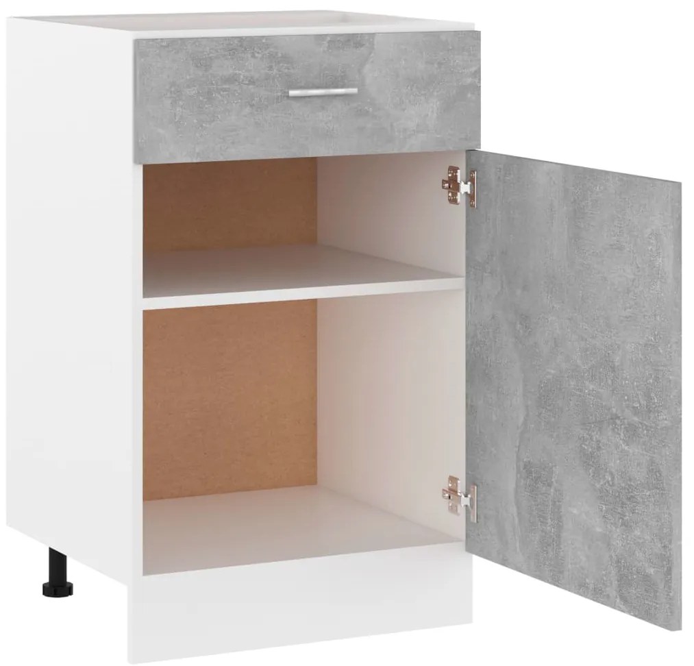 vidaXL Ντουλάπι με Συρτάρια &quot;Lyon&quot; Γκρι από Σκυρόδεμα 50x46x81,5 εκ. από Τεχνητό Ξύλο