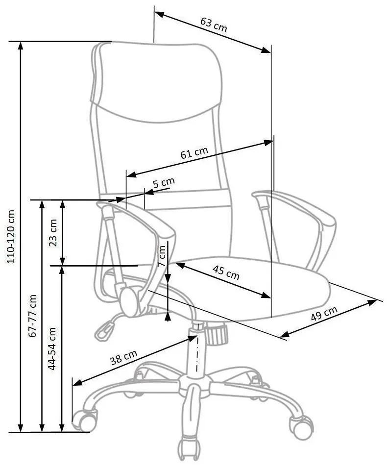 Καρέκλα γραφείου Houston 429, Μπλε, 110x61x63cm, 15 kg, Με ρόδες, Με μπράτσα, Μηχανισμός καρέκλας: Κλίση | Epipla1.gr