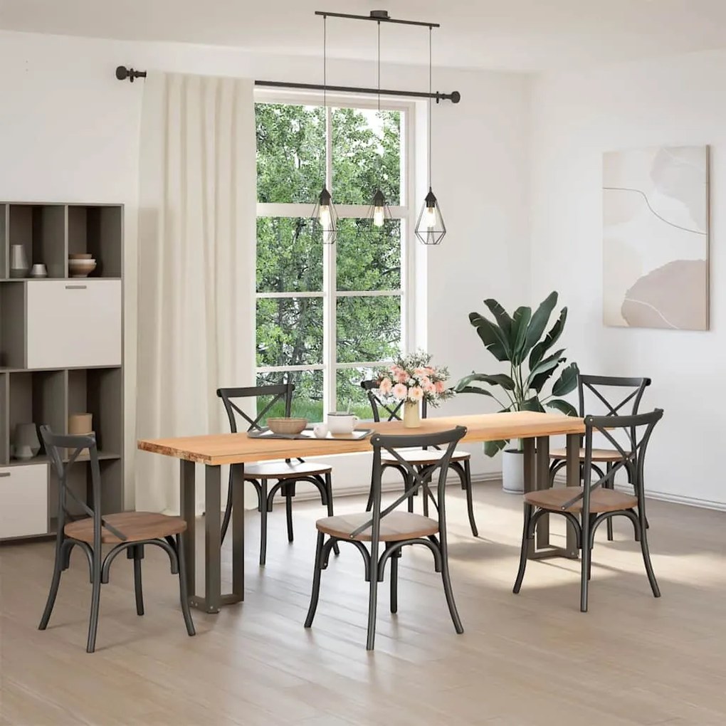 vidaXL Πόδια Κονσόλας σε Σχήμα Τ, 2 τεμ. Μαύρο 25x28x(72-73) εκ. Ατσάλι