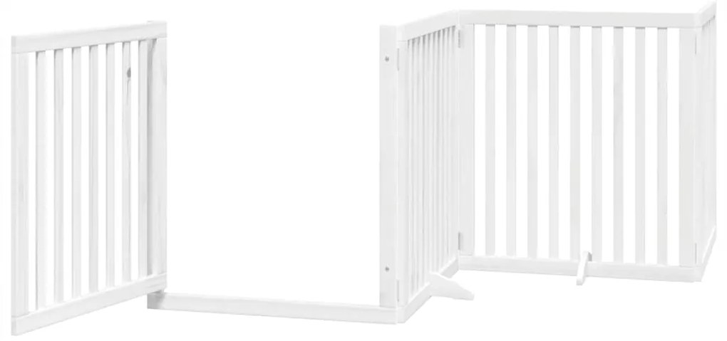 vidaXL Διαχωριστικό Σκύλων/Πόρτα Πτυσσόμενο 4 Πάνελ 320εκ. Ξύλο Λεύκας