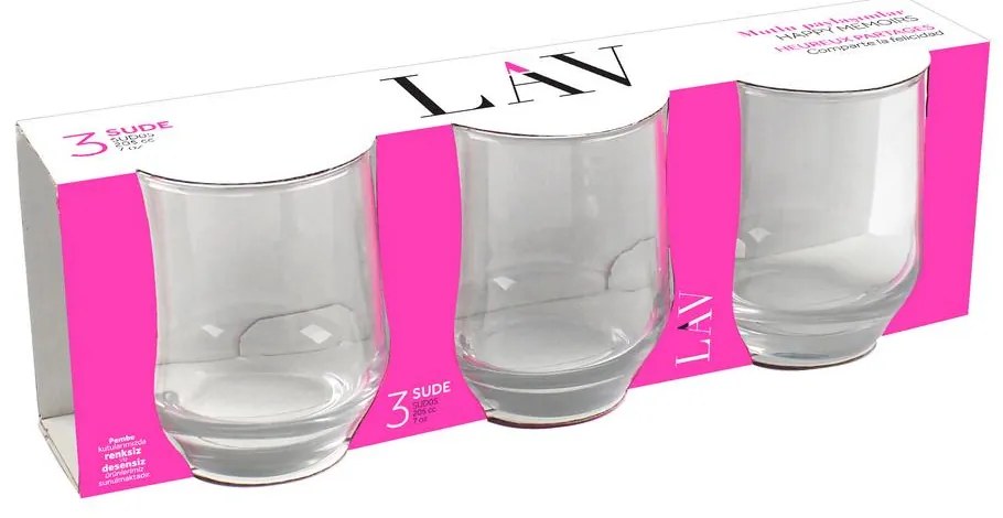 Σετ 3τεμ. Ποτήρια Κρασιού SUDE 205ml - LAV