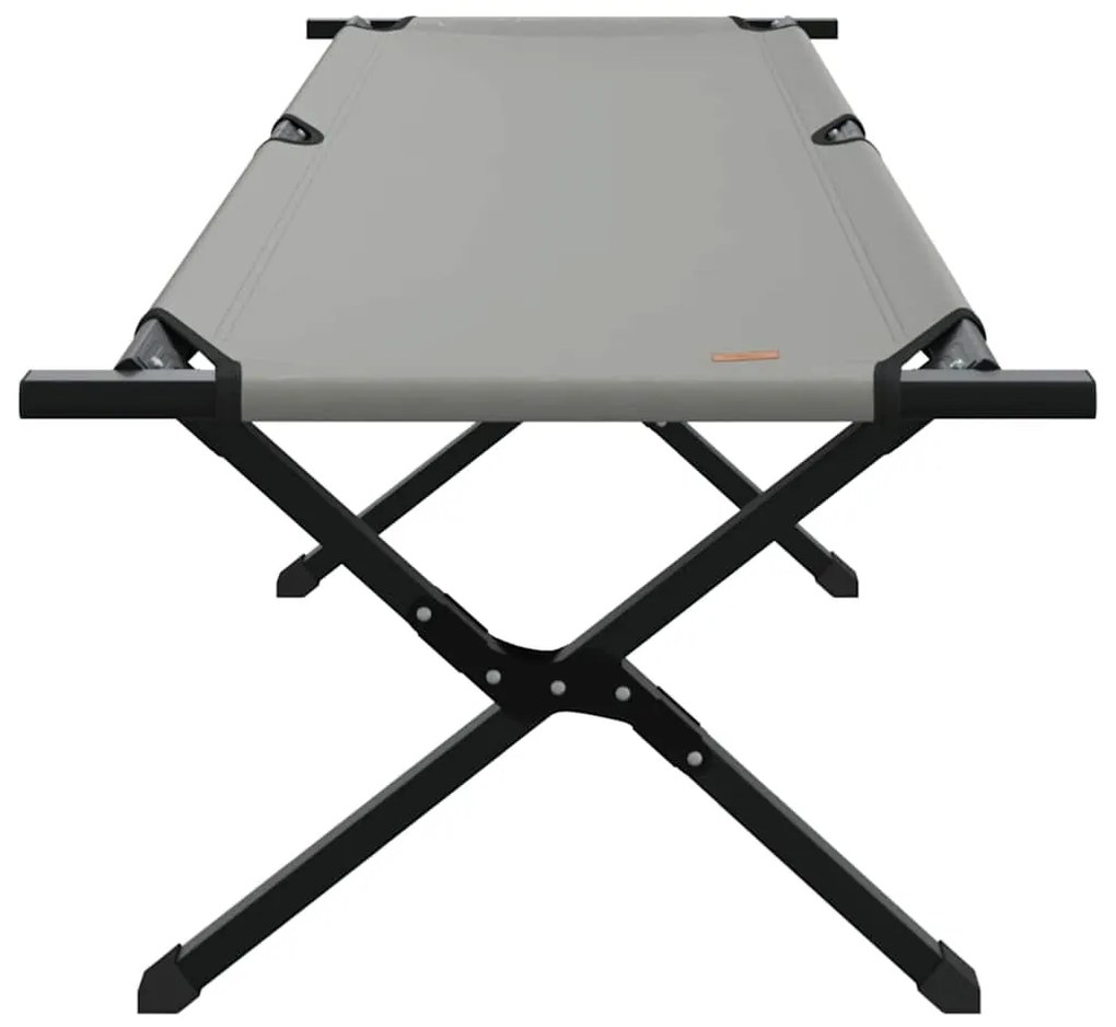 vidaXL Αναδιπλούμενο Κρεβάτι Κάμπινγκ Γκρι 193 x 69 x 45 εκ.