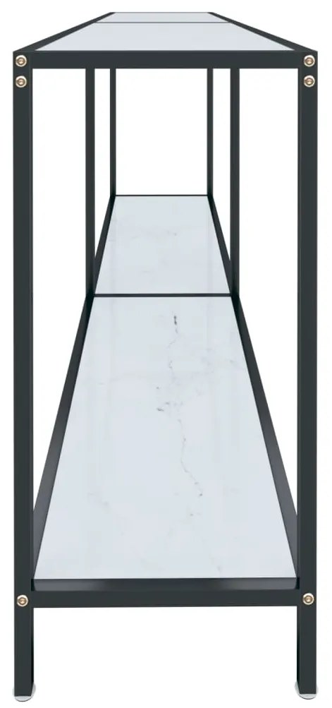 vidaXL Τραπέζι Κονσόλα Λευκό 180 x 35 x 75,5 εκ. από Ψημένο Γυαλί