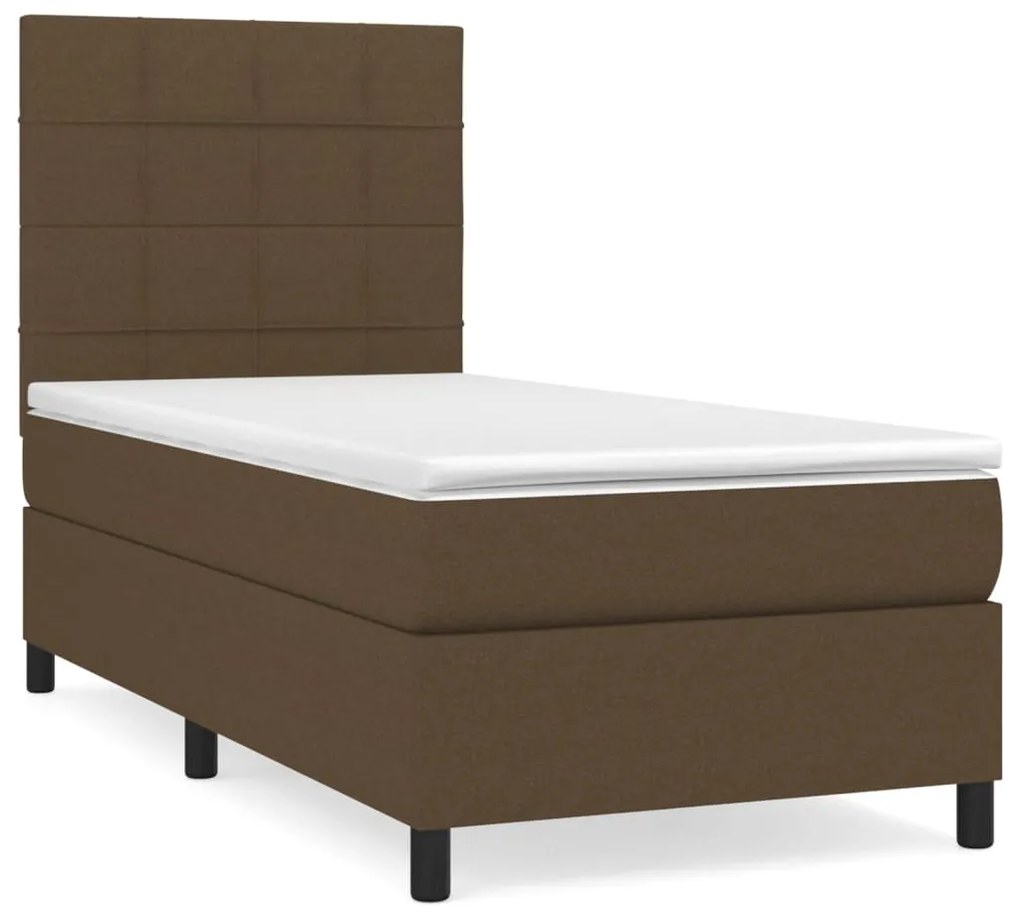 ΚΡΕΒΑΤΙ BOXSPRING ΜΕ ΣΤΡΩΜΑ ΣΚΟΥΡΟ ΚΑΦΕ 90X200 ΕΚ. ΥΦΑΣΜΑΤΙΝΟ 3141748