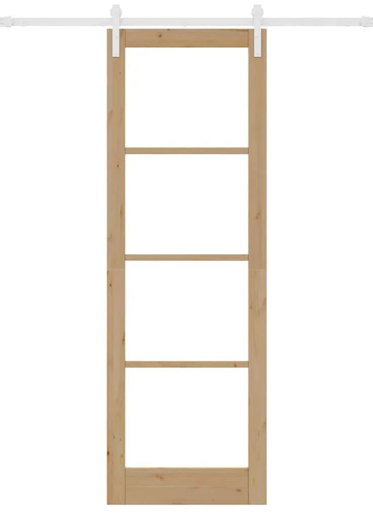 vidaXL Συρόμενη Πόρτα ORKDAL Καφέ 78 x 232 cm Μασίφ ξύλο πεύκου