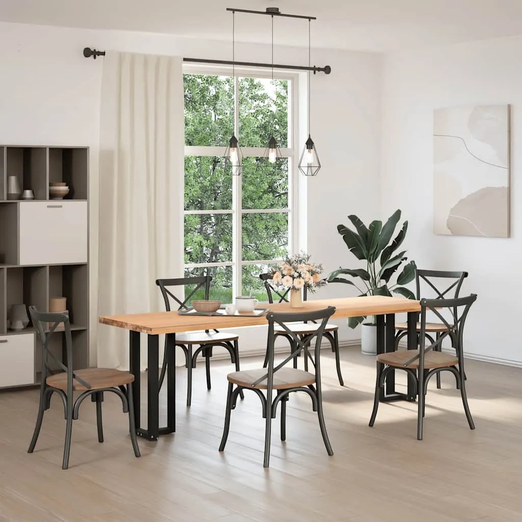 vidaXL Πόδια Κονσόλας σε Σχήμα Τ, 2 τεμ. Μαύρο 38x25x(72-73) εκ. Ατσάλι