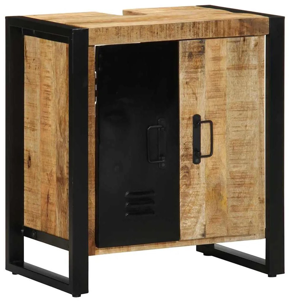 vidaXL Ντουλάπι Μπάνιου Καφέ 55 x 35 x 60 εκ. Στερεό ξύλο μάνγκο