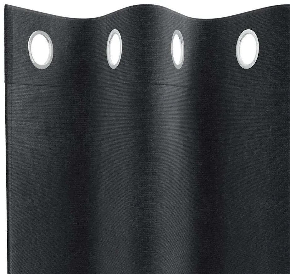 vidaXL Κουρτίνες με κουρτίνες 2 pcs Σκούρο γκρι 140 x 225 cm Βελούδο