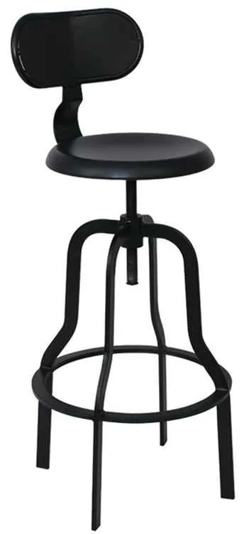 Σκαμπώ BAR BRUNO Μεταλλικό Μαύρο 43x50x67/91-82/106cm