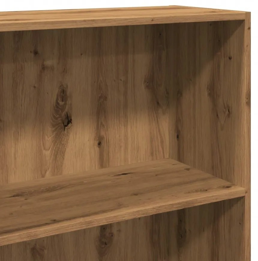 Βιβλιοθήκη Αρτισιανή Δρυς 60x30x152 εκ. από Επεξεργασμένο Ξύλο - Καφέ
