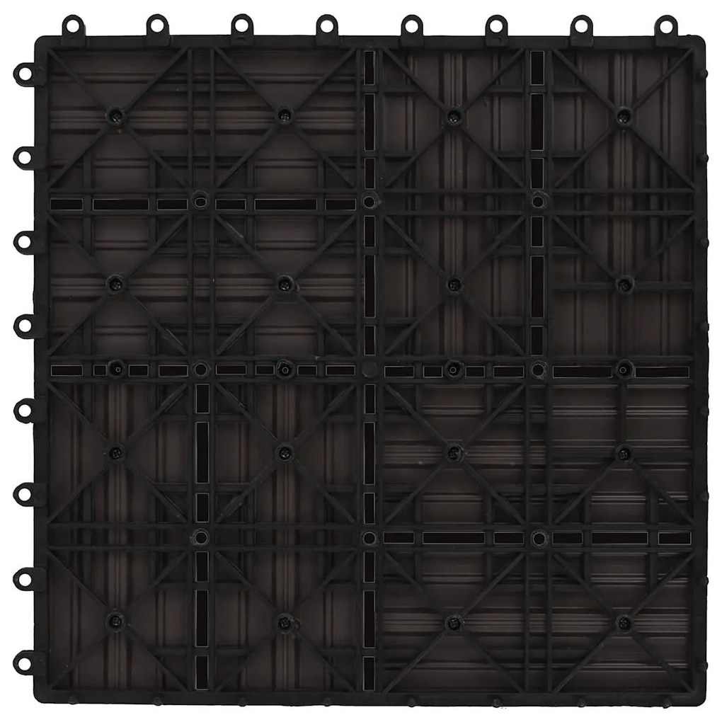 vidaXL Πλακάκια Deck 11 τεμ. Σκούρο Καφέ 30 x 30 εκ. 1 μ² από WPC