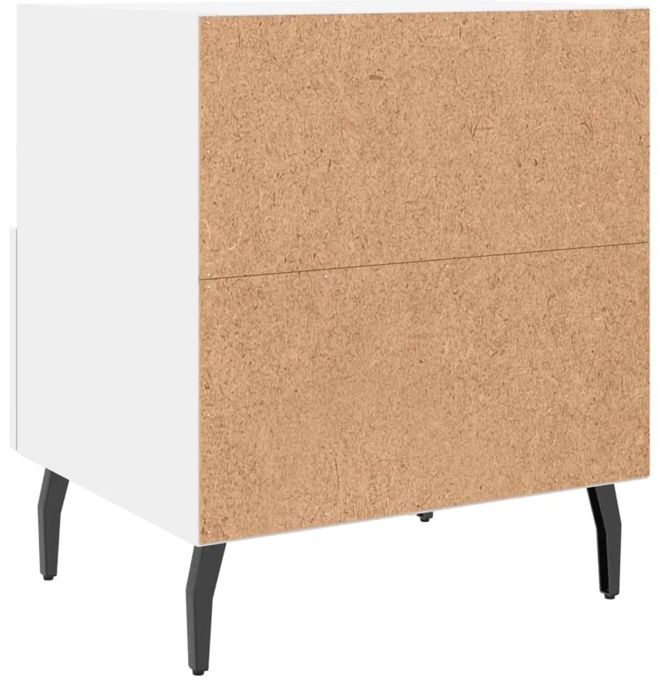 vidaXL Κομοδίνο Λευκό 40 x 35 x 47,5 εκ. από Επεξεργασμένο Ξύλο