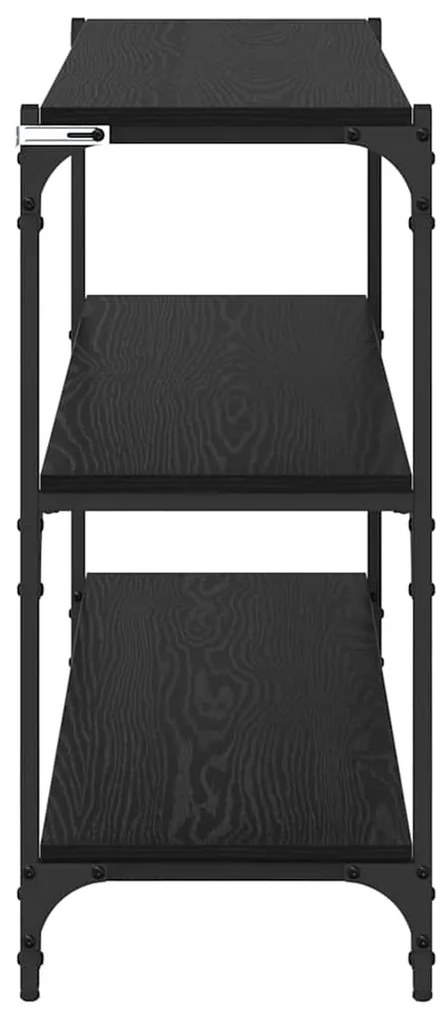 vidaXL Βιβλιοθήκη Μαύρη δρυς 100 x 33 x 71 εκ Επεξεργασμένο ξύλο