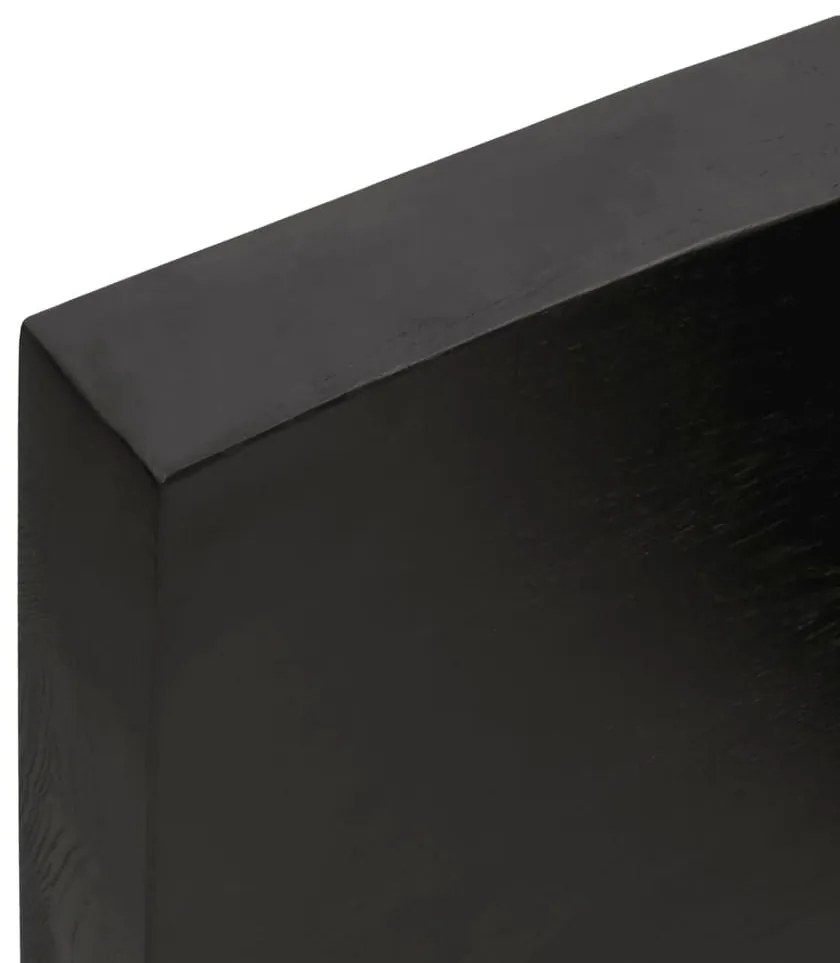Πάγκος Μπάνιου Σκούρο Καφέ 180x30x(2-6) εκ. Επεξεργ. Μασίφ Ξύλο - Γκρι