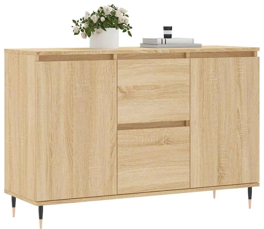 vidaXL Μπουφές Sonoma Δρυς 101,5 x 35 x 70 εκ. από Επεξεργασμένο Ξύλο