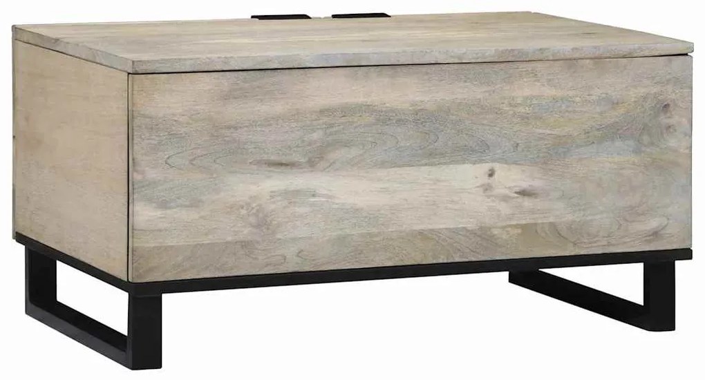 vidaXL Τραπεζάκι σαλονιού Μπεζ και Μαύρο 80 x 50 x 40 cm