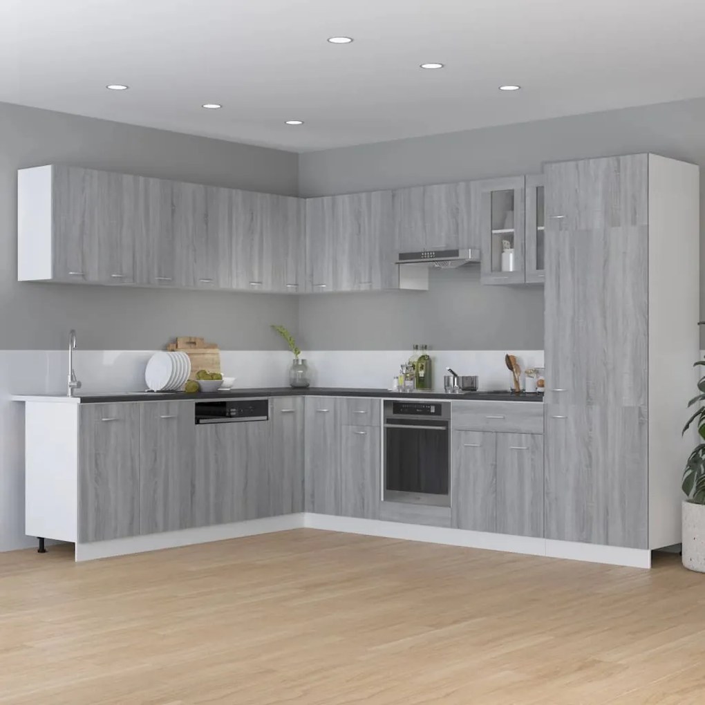 vidaXL Ντουλάπι Κουζίνας Γκρι sonoma75,5x75,5x80,5εκ. Επεξεργ. Ξύλο