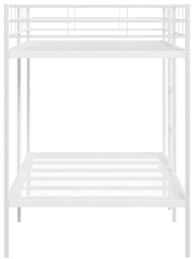 vidaXL Κουκέτα χωρίς στρώμα Λευκό 107x203 cm Ατσάλι
