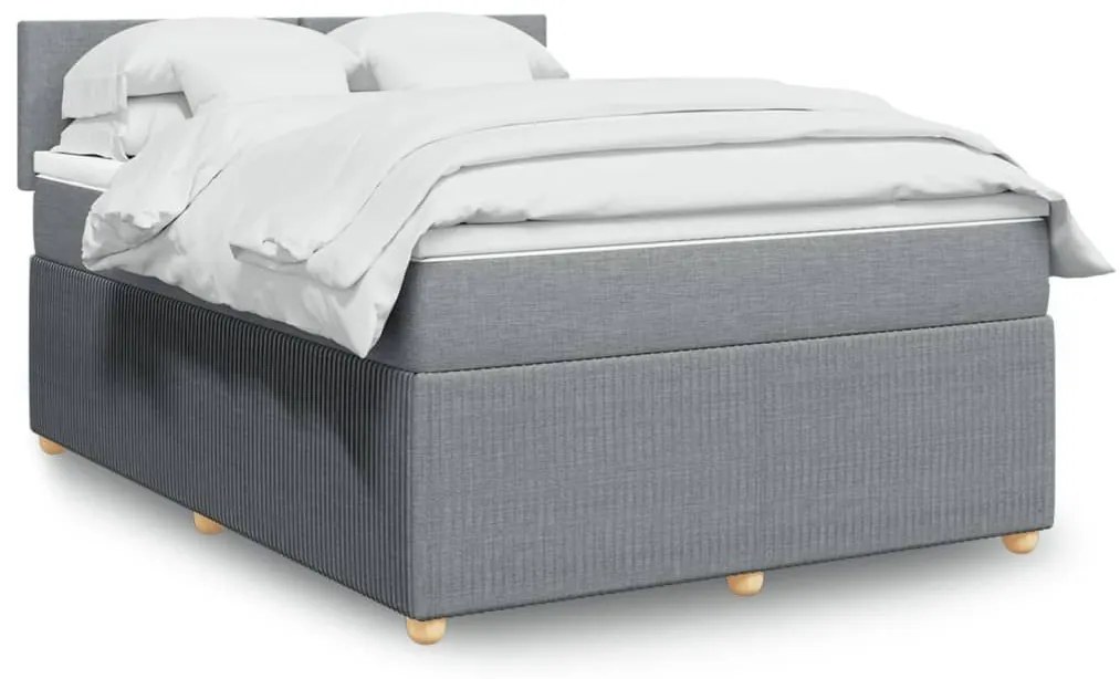 ΚΡΕΒΑΤΙ BOXSPRING ΜΕ ΣΤΡΩΜΑ ΑΝΟΙΧΤΟ ΓΚΡΙ 140X190 ΕΚ. ΥΦΑΣΜΑΤΙΝΟ 3287444