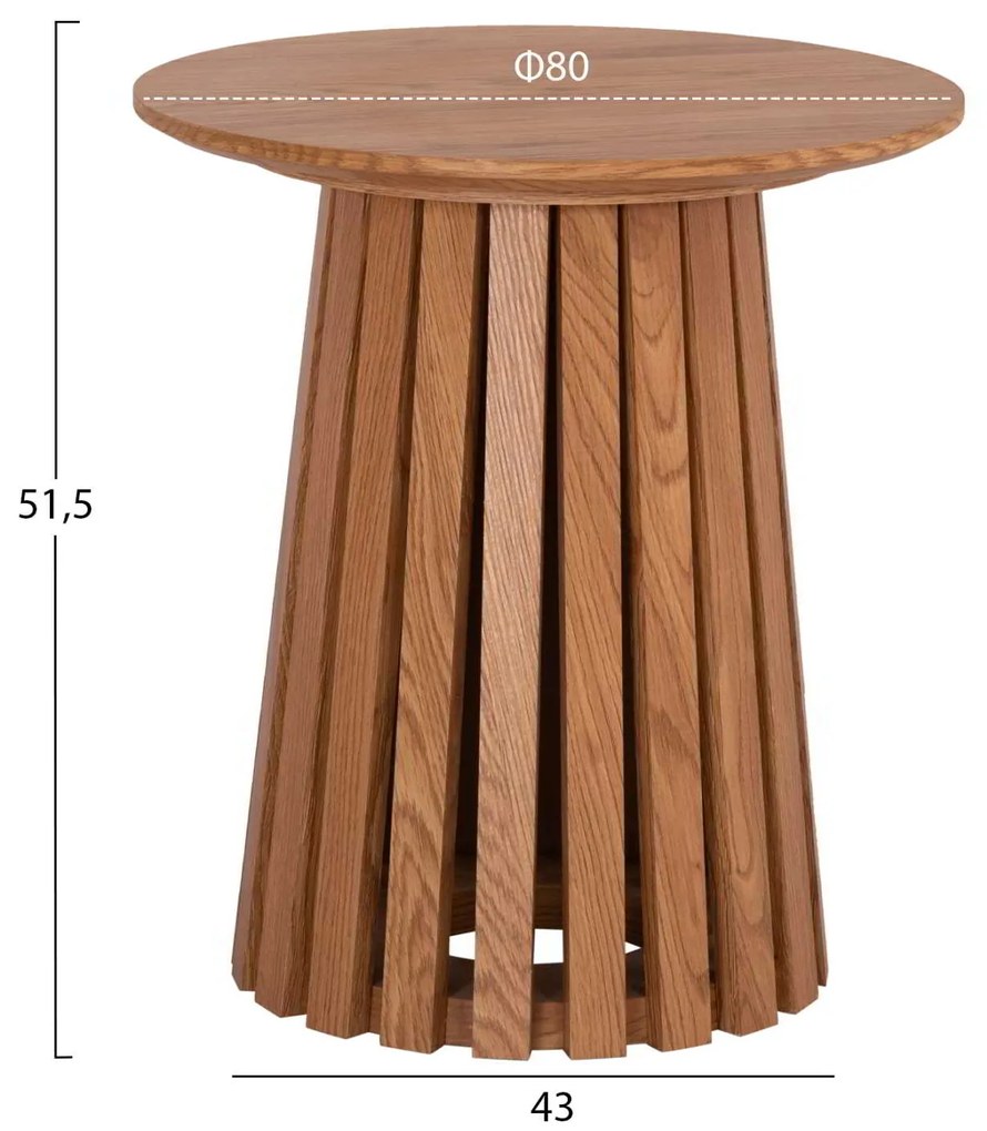 ΤΡΑΠΕΖΑΚΙ ΒΟΗΘΗΤΙΚΟ TALBERT HM18025 MDF ΣΕ ΦΥΣΙΚΟ ΞΥΛΟΥ Φ45x50,5Υεκ.