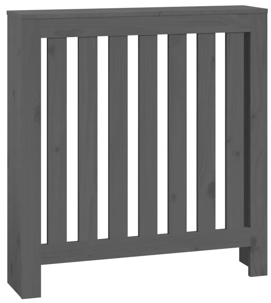 vidaXL Κάλυμμα Καλοριφέρ Γκρι 79,5 x 19 x 84 εκ. από Μασίφ Ξύλο Πεύκου