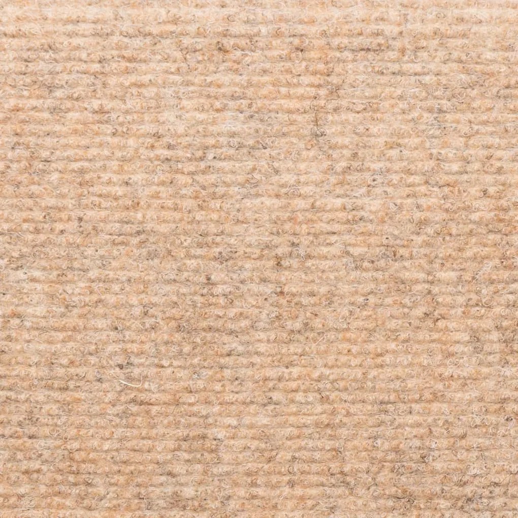 vidaXL Πατάκια Σκαλιών Αυτοκόλλητα 15 τεμ. 100x21x4 εκ. Κρεμ Ορθογώνια Άκρη
