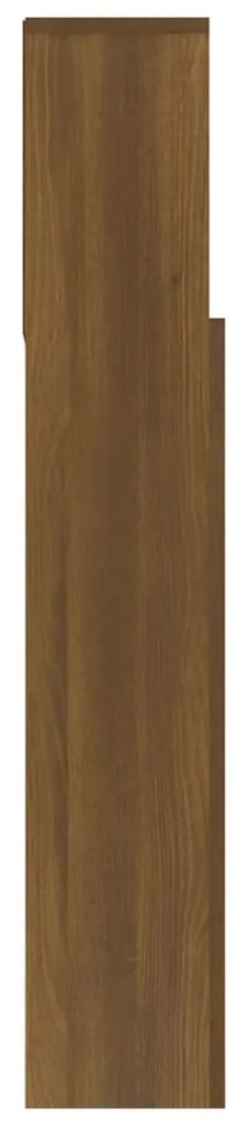 vidaXL Κεφαλάρι Με Αποθηκευτικό Χώρο Καφέ Δρυς 180 x 19 x 103,5 εκ.