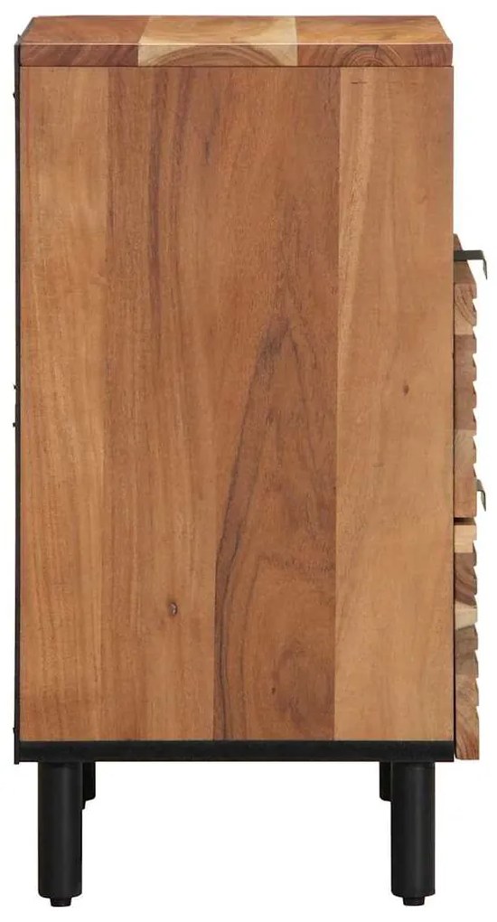 vidaXL Κομοδίνο με συρτάρι Καφέ 50 x 33 x 62 εκ. Μασίφ ξύλο ακακίας