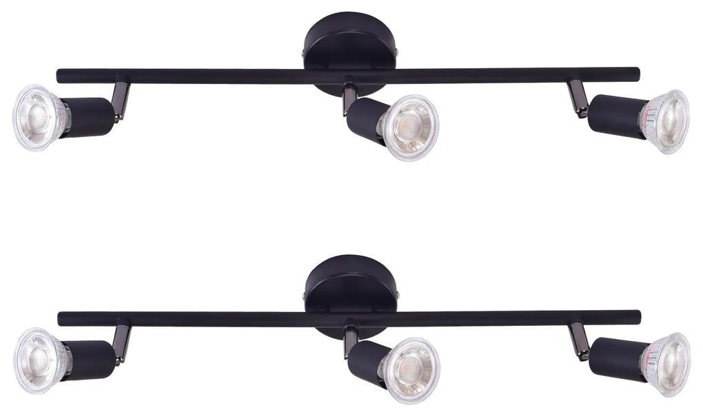 Φωτιστικό Οροφής - Σποτ SE 140-B3 (x2) Saba Packet Black adjustable spotlight+ - Μέταλλο - 77-8842