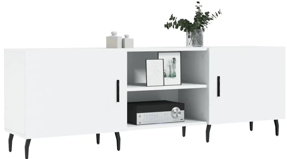vidaXL Έπιπλο Τηλεόρασης Λευκό 150x30x50 εκ. από Επεξεργασμένο Ξύλο