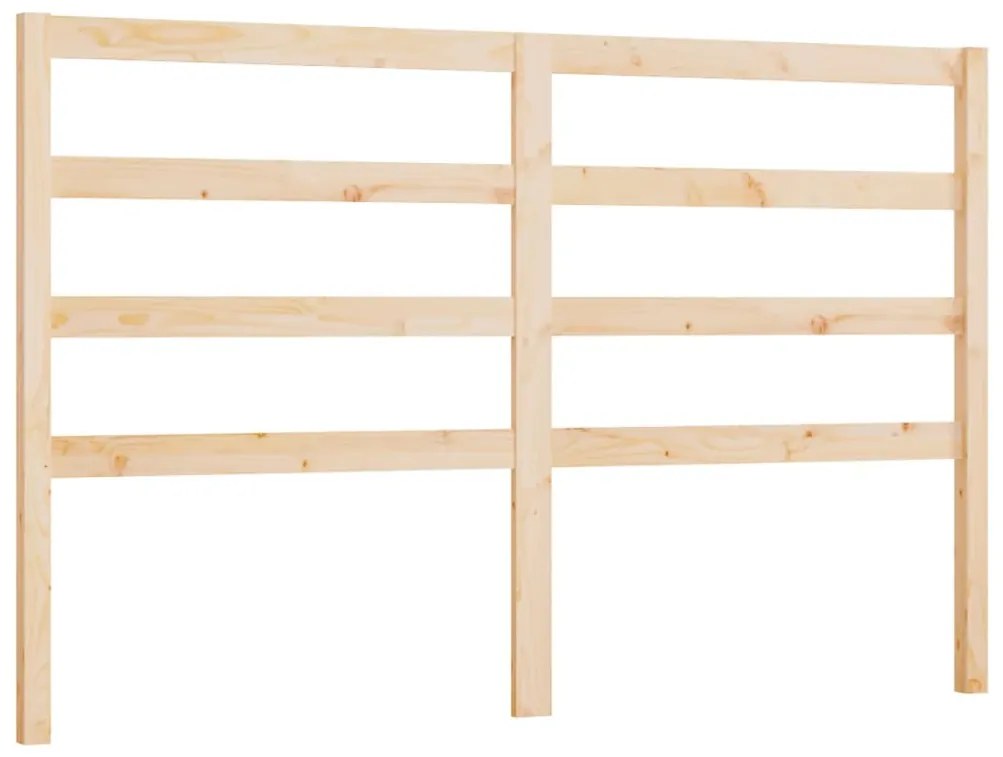 vidaXL Κεφαλάρι Κρεβατιού 126 x 4 x 100 εκ. από Μασίφ Ξύλο Πεύκου