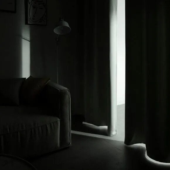 Beauty Home Κουρτίνα Blackout σκίασης με 8 κρίκους Ideal Art 8400 140x270 Γκρι