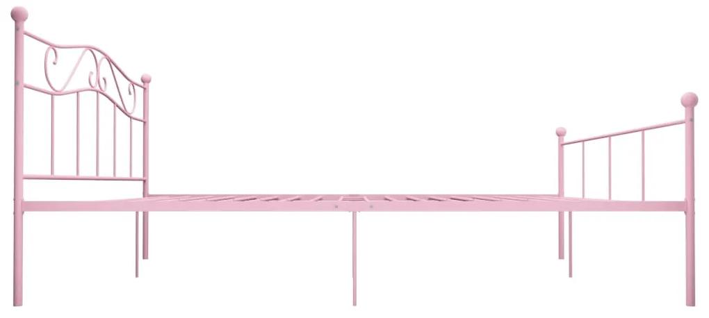 vidaXL Πλαίσιο Κρεβατιού Ροζ 180 x 200 εκ. Μεταλλικό