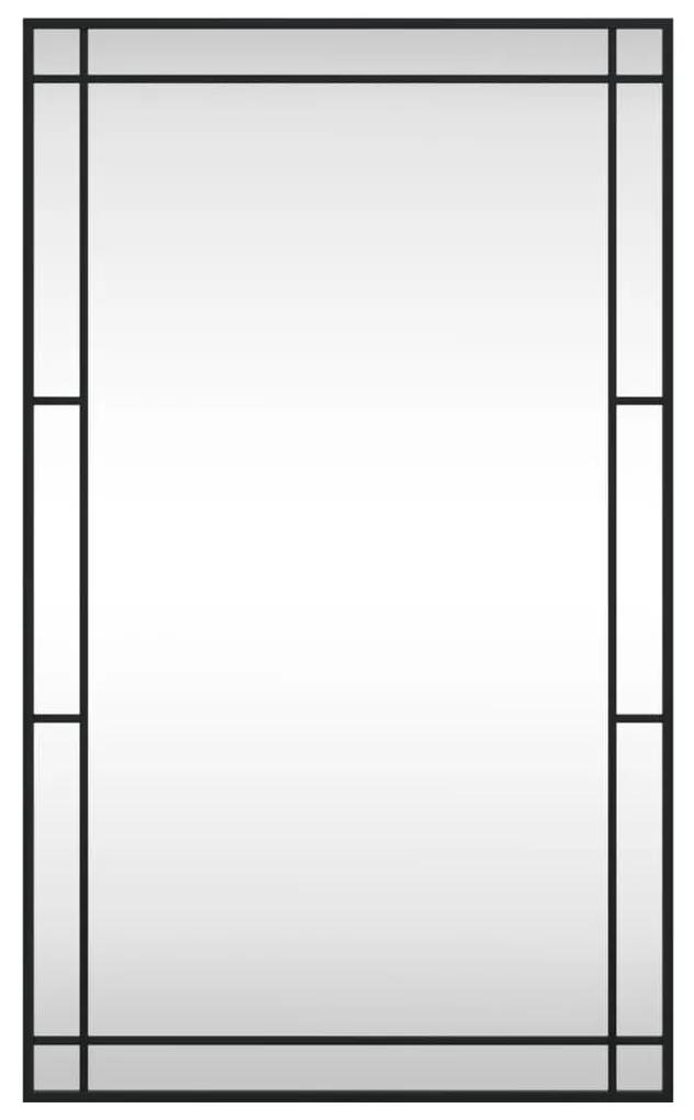 vidaXL Καθρέφτης Ορθογώνιος Μαύρος 60 x 100 εκ. από Σίδερο