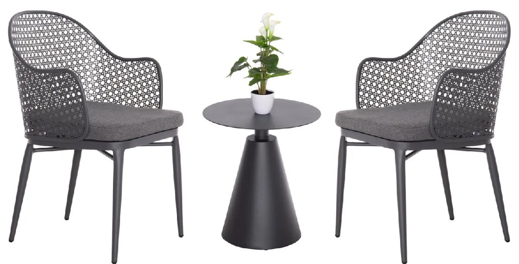 ΣΕΤ LOUNGE 3TMX ΕΞ.ΧΩΡΟΥ OREGO HM21106.01 ΑΛΟΥΜΙΝΙΟ ΣΕ ΣΚΟΥΡΟ ΓΚΡΙ