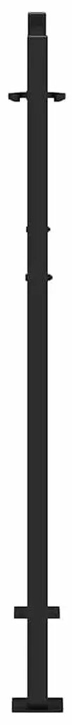 vidaXL Πύλη κήπου Μαύρη 105x130 cm Σχεδιασμός φύλλων χάλυβα