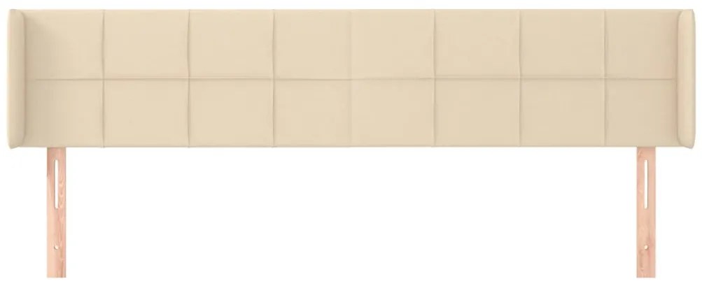 vidaXL Κεφαλάρι με Πτερύγια Κρεμ 203x16x78/88 εκ. Υφασμάτινο