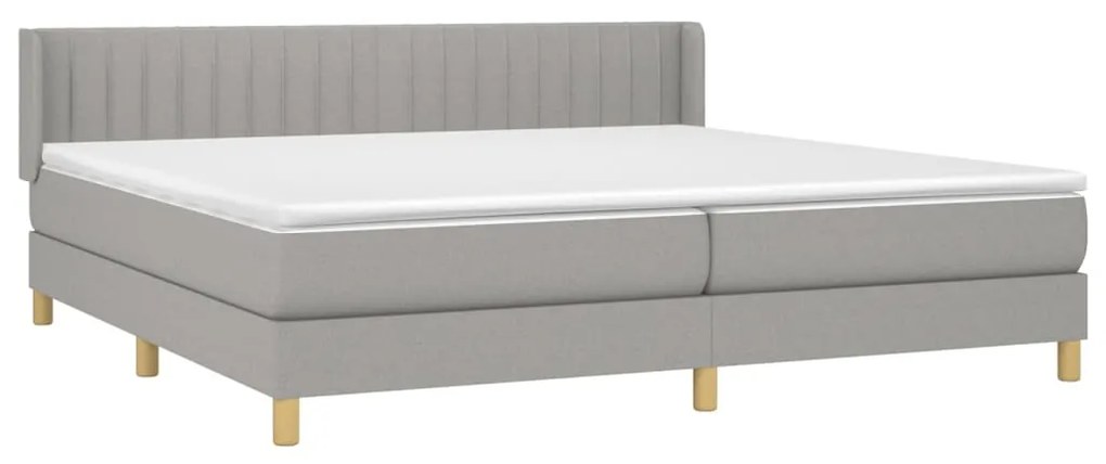 ΚΡΕΒΑΤΙ BOXSPRING ΜΕ ΣΤΡΩΜΑ ΑΝΟΙΧΤΟ ΓΚΡΙ 200X200 ΕΚ. ΥΦΑΣΜΑΤΙΝΟ 3130457