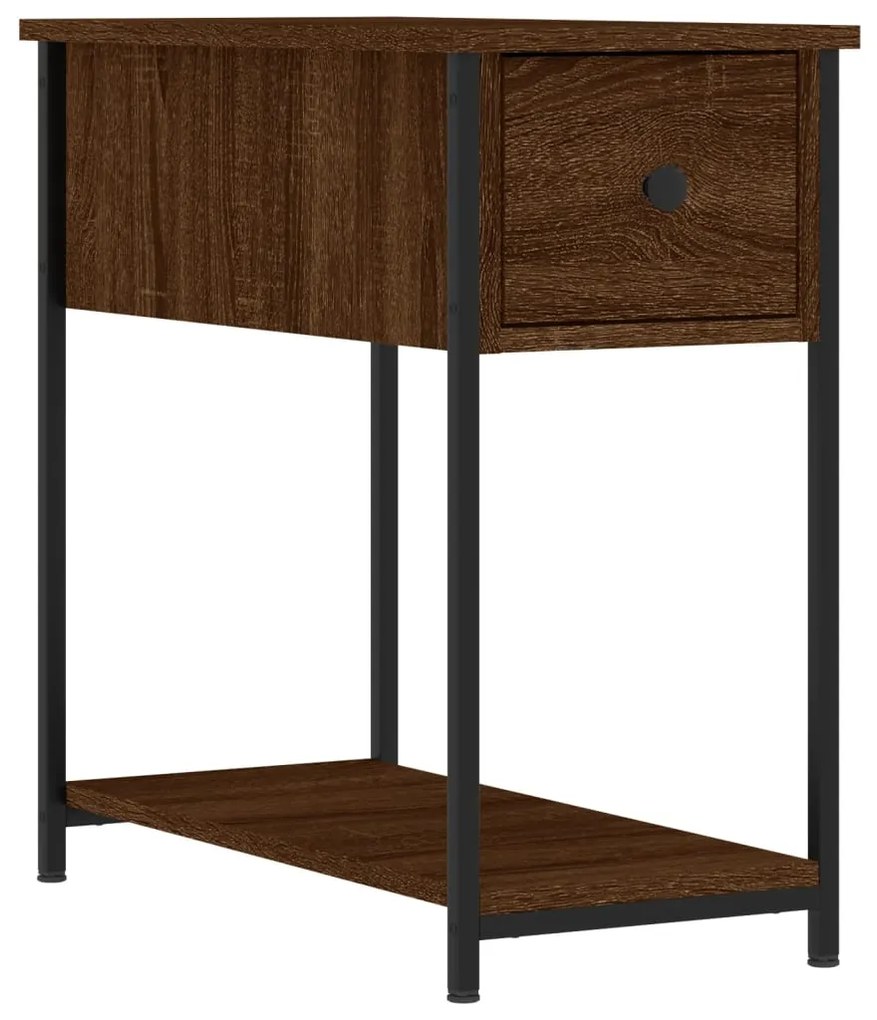 vidaXL Κομοδίνα 2 τεμ. Καφέ Δρυς 30 x 60 x 60 εκ. από Επεξεργ. Ξύλο