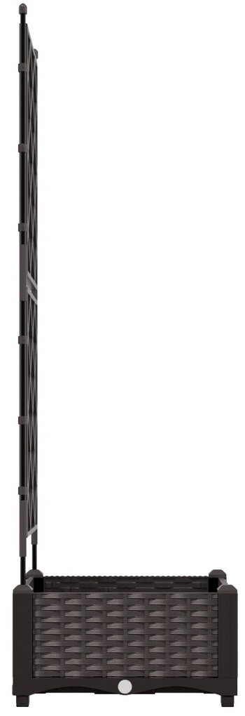 vidaXL Γλάστρα Κήπου με Στηρίγματα Καφέ 40x40x125,5 εκ
