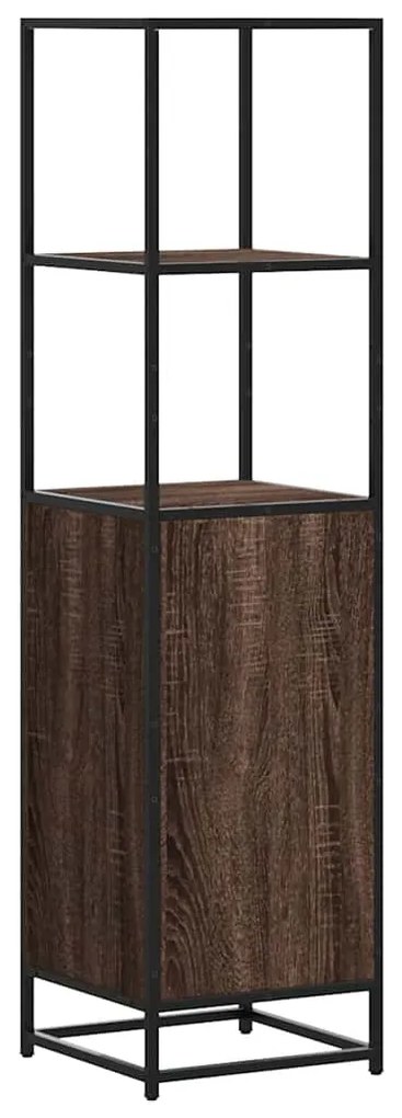 Highboard καφέ δρυς Κατασκευασμένο ξύλο και μέταλλο - καφέ δρυς