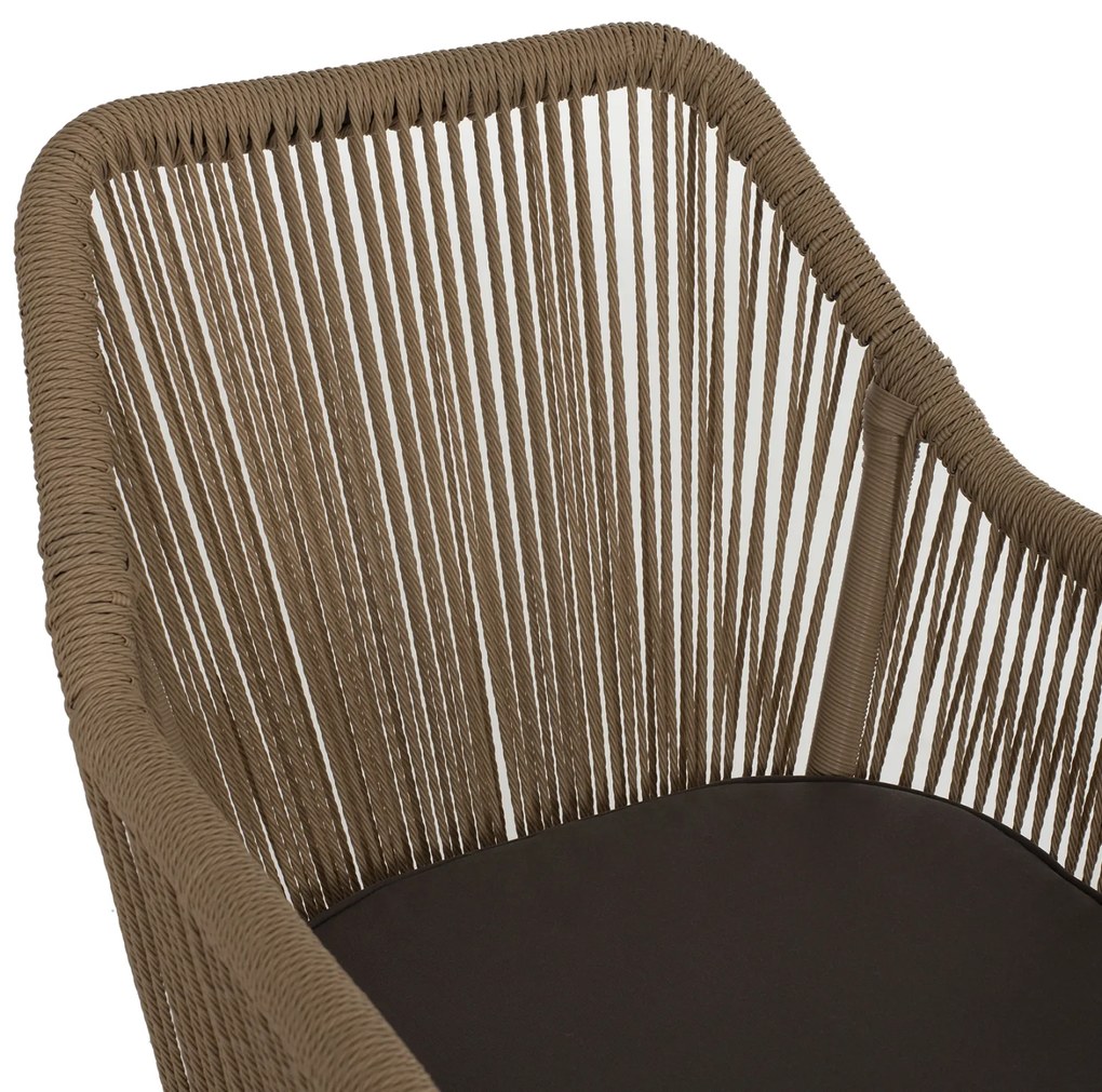 ΠΟΛΥΘΡΟΝΑ ΑΛΟΥΜΙΝΙΟΥ LOKKI HM5855.02 ΑΝΘΡΑΚΙ ΜΕ ΣΧΟΙΝΙ WICKER PE 56x66x82Υ εκ.